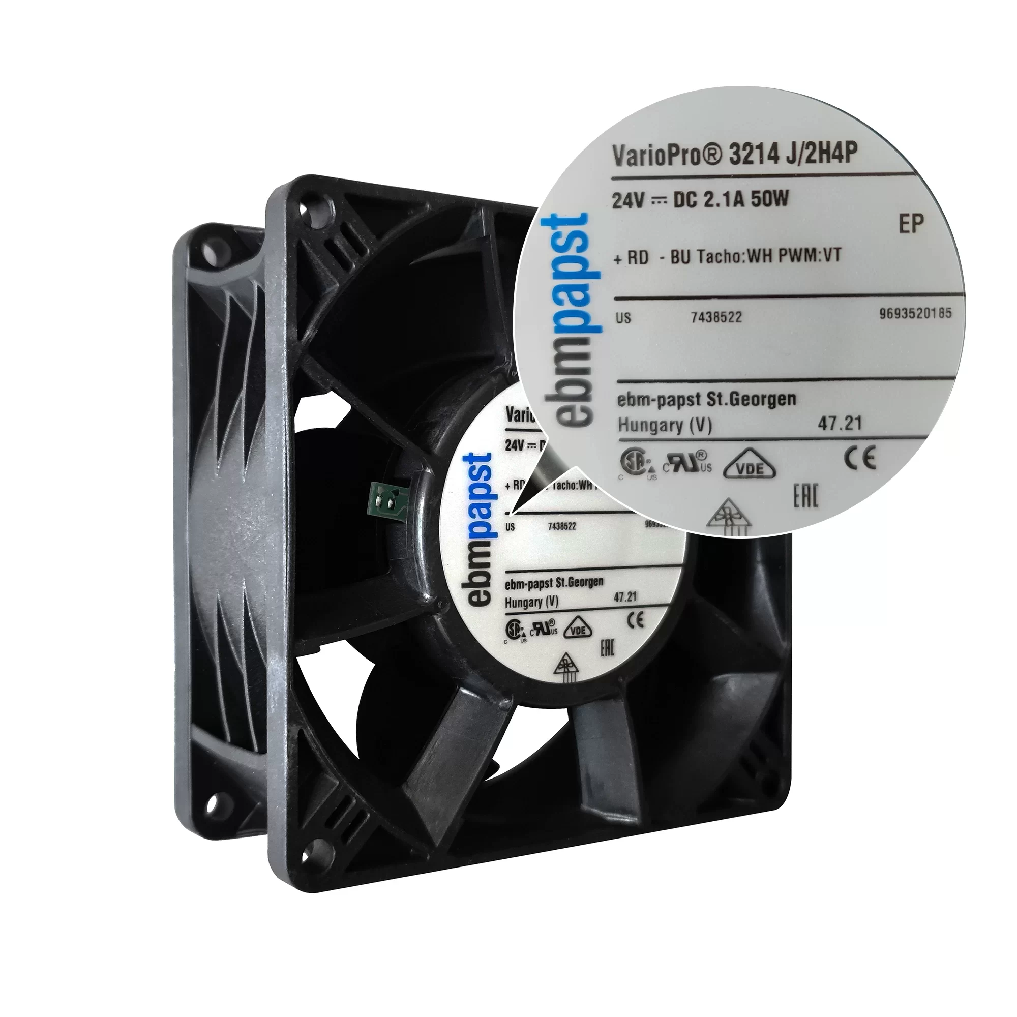 3214J/2H4P ebmpapst 24V DC Axial Fan 3214J/2H4P ebmpapst 24V DC Axial Fan