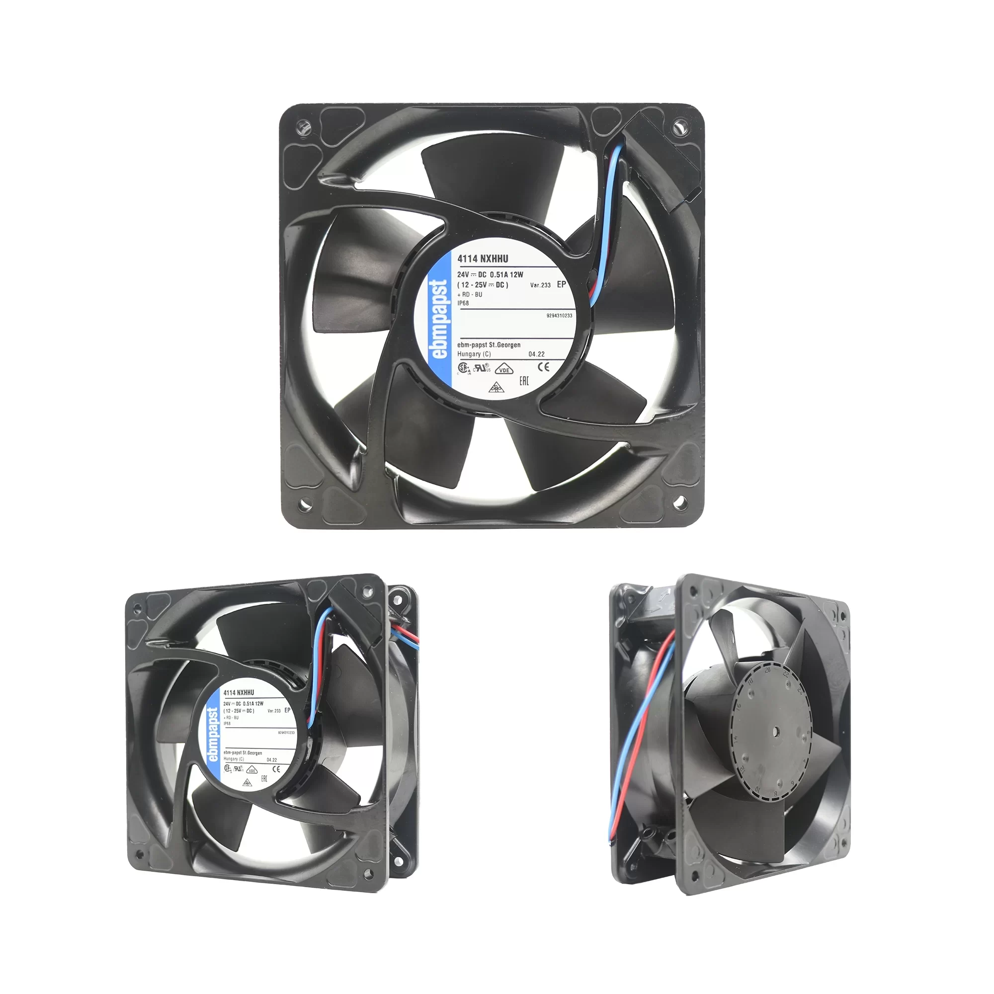 4114NXHHU-233 ebmpapst 24V DC Axial Fan 4114NXHHU-233 ebmpapst 24V DC Axial Fan