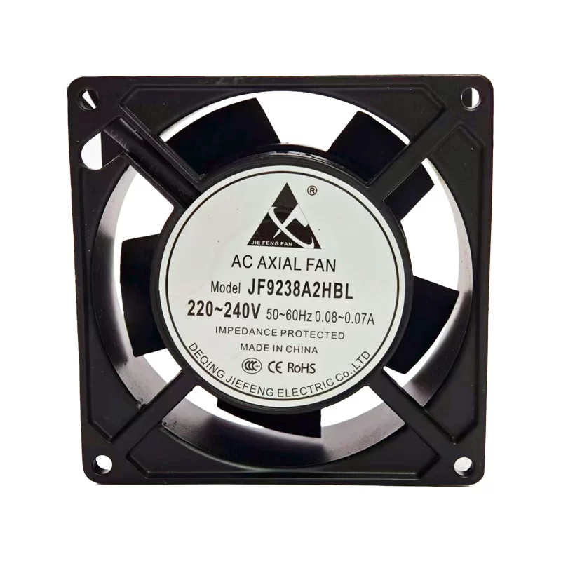 JF9238A2HBL JIEFENG 220-240V AC Axial Fan