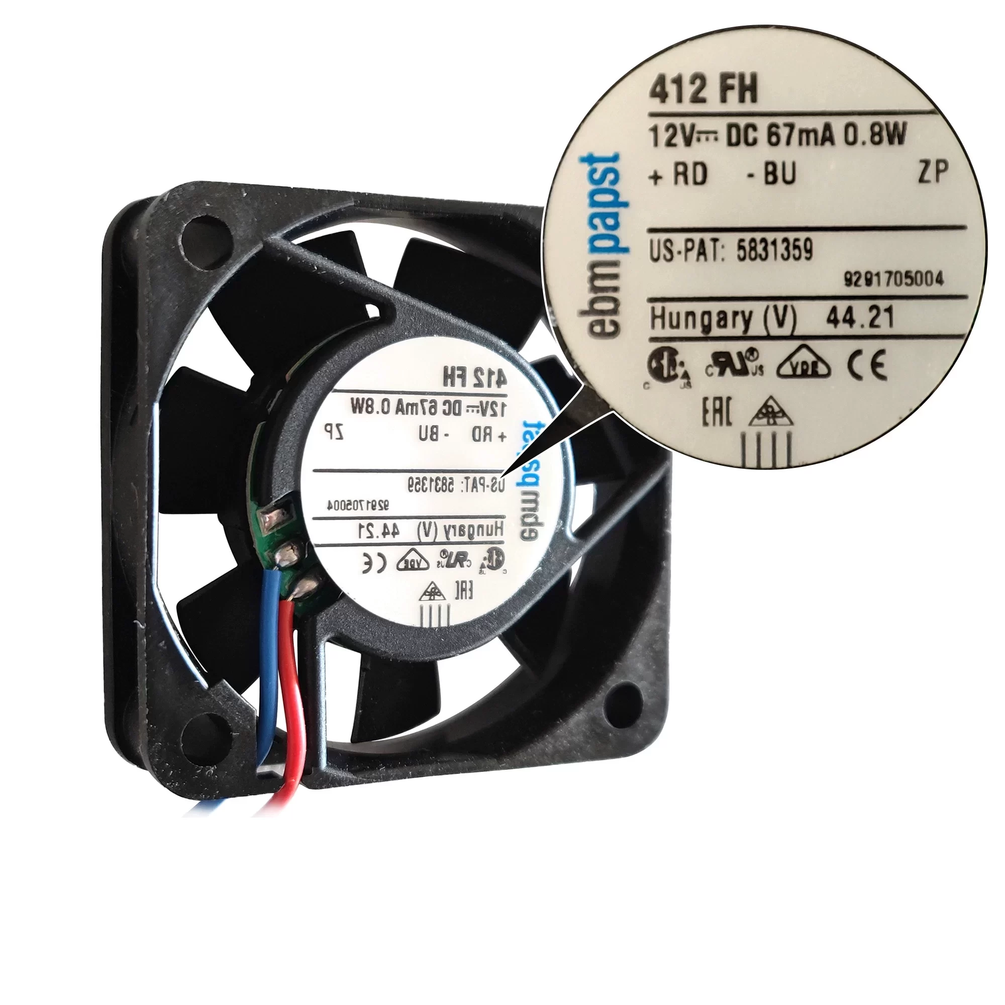 412FH ebmpapst 12V DC Axial Fan 412FH ebmpapst 12V DC Axial Fan