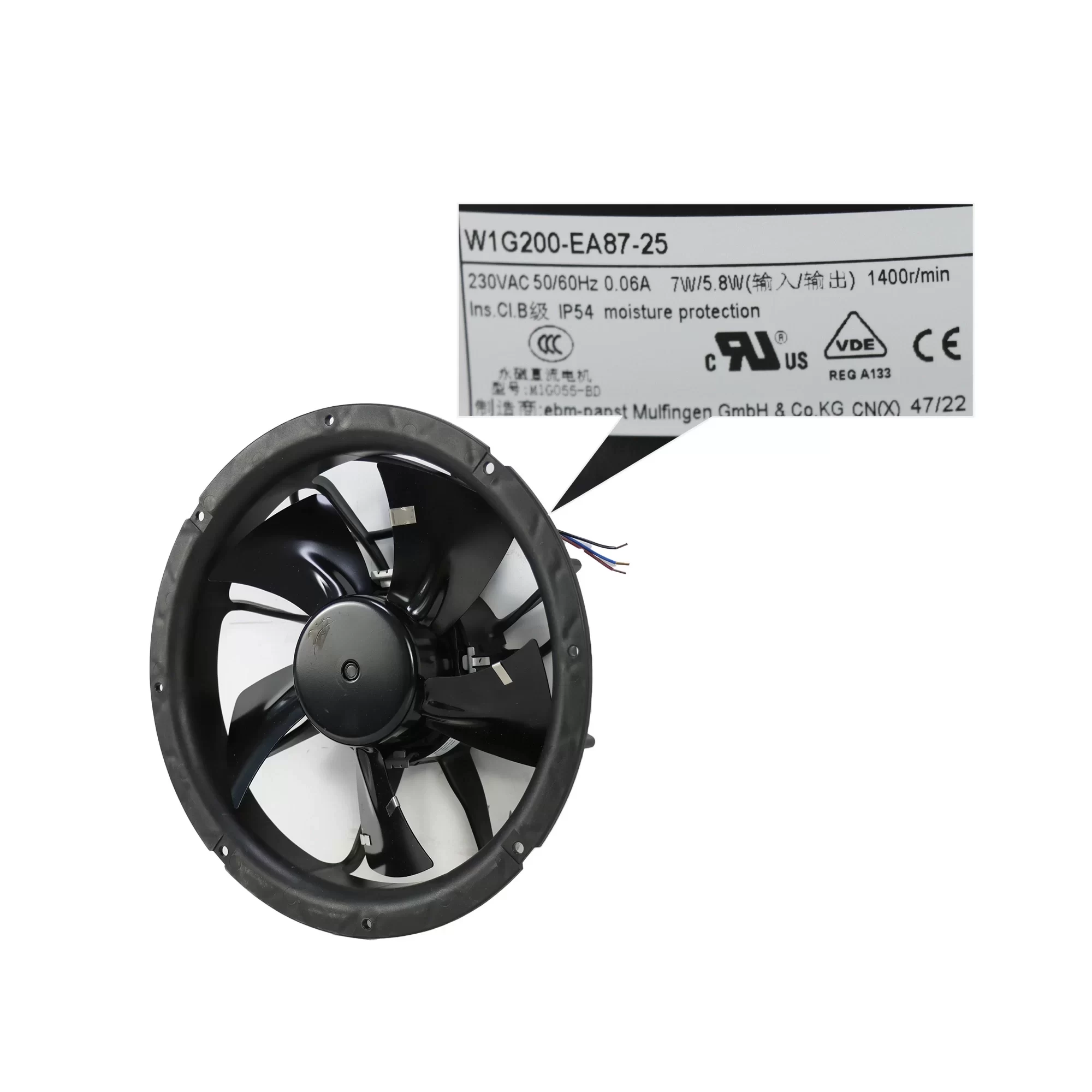 S6D630-AN01-01 ebmpapst 400/480V AC Axial Fan S6D630-AN01-01 ebmpapst 400/480V AC Axial Fan