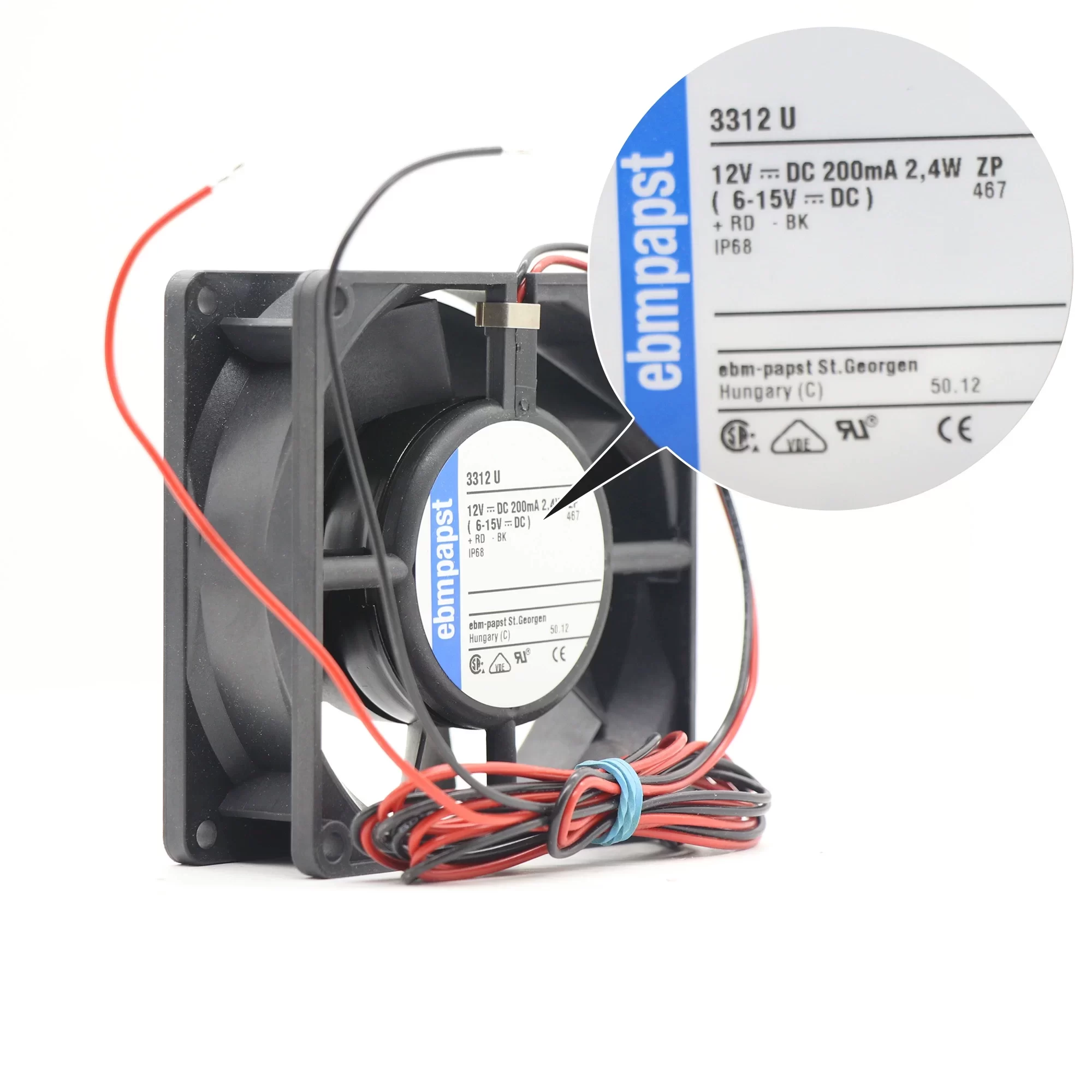 3312U-467 ebmpapst 12V DC Axial Fan 3312U-467 ebmpapst 12V DC Axial Fan