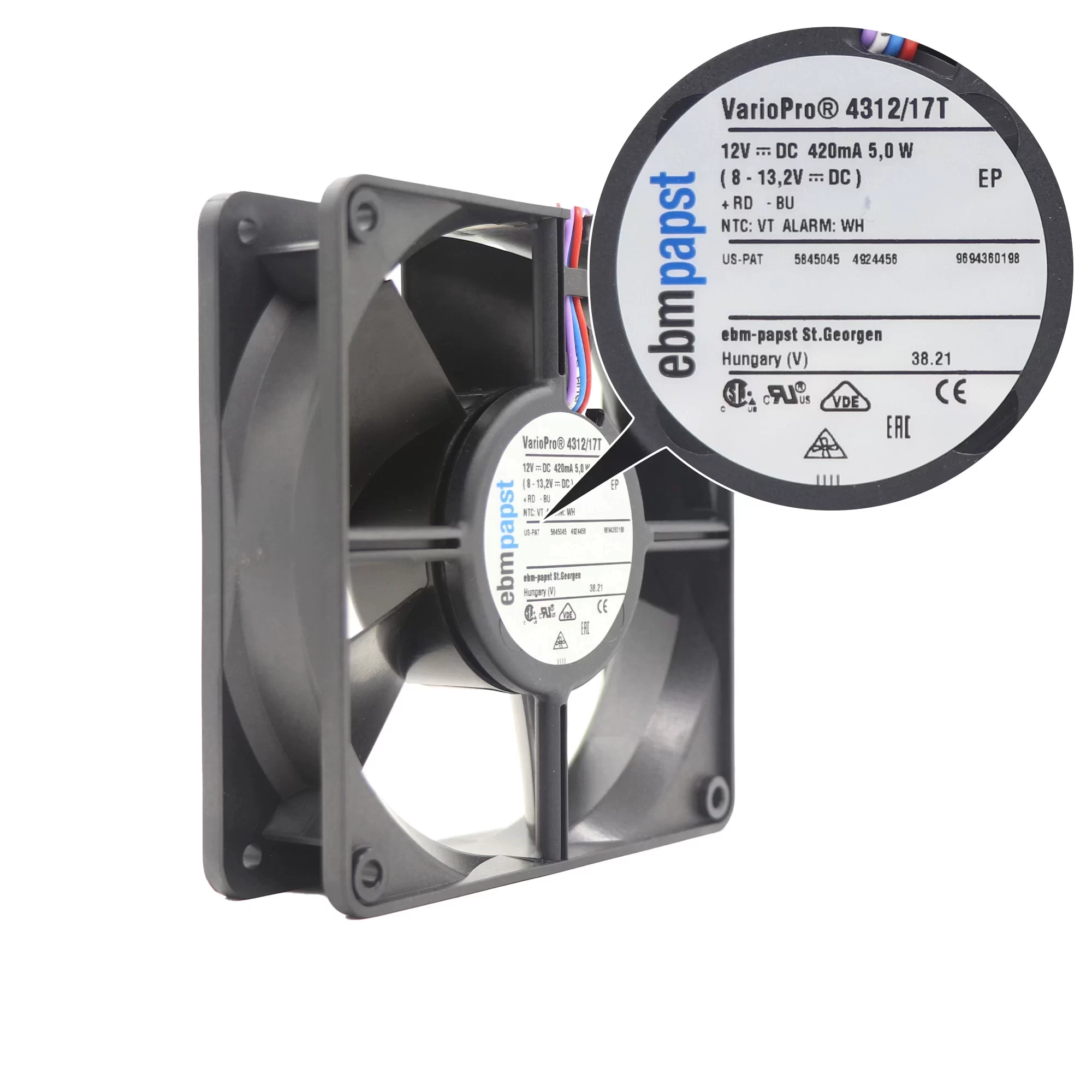 4312/17T ebmpapst 12V DC Axial Fan 4312/17T ebmpapst 12V DC Axial Fan