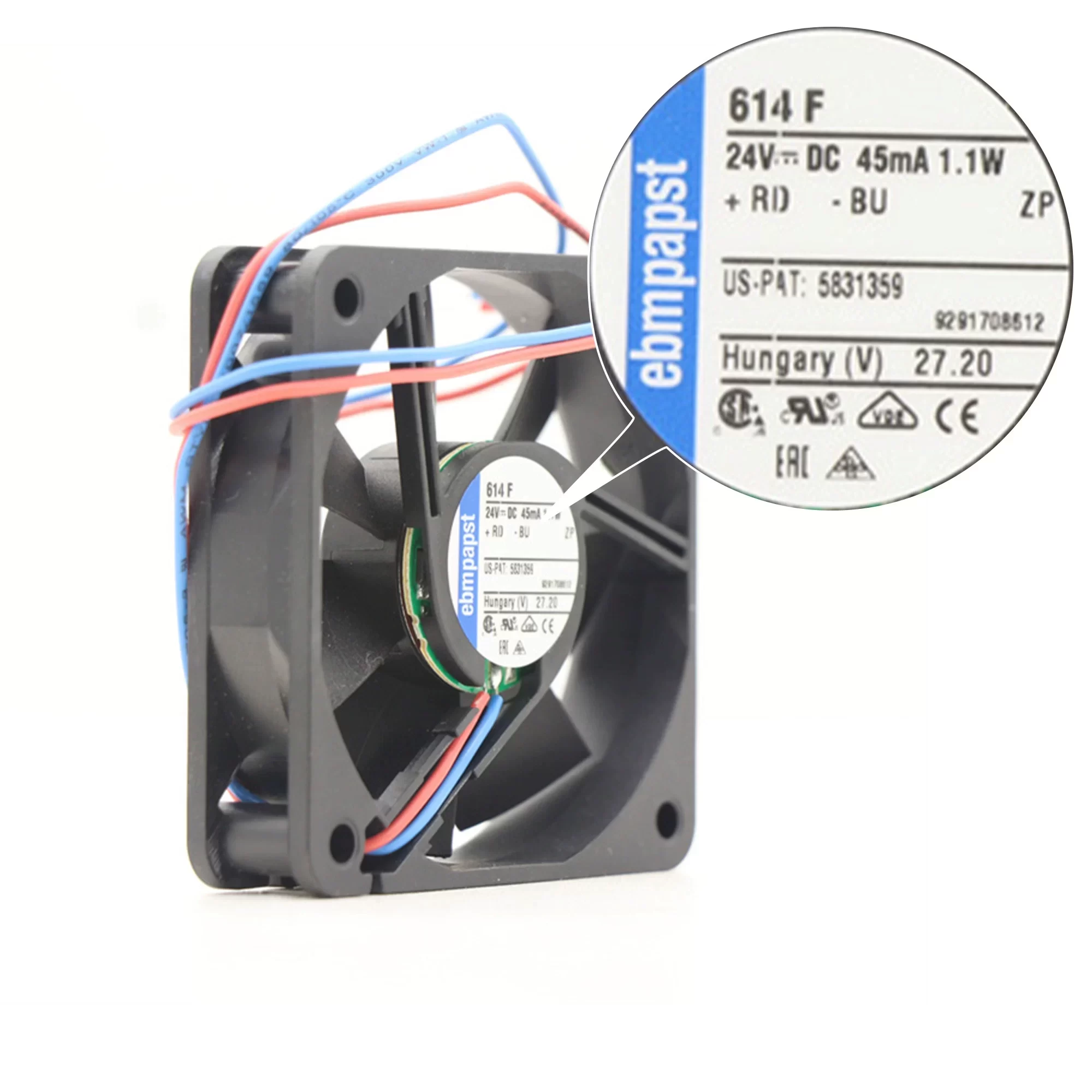 614F ebmpapst 24V DC Axial Fan 614F ebmpapst 24V DC Axial Fan