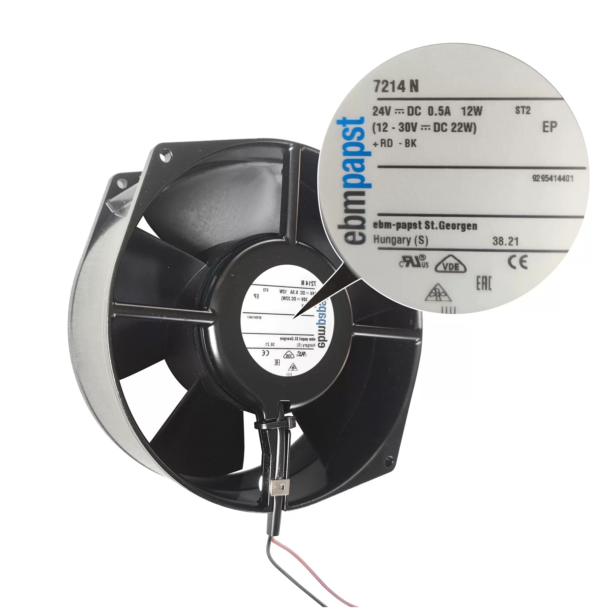 7214N ebmpapst 24V DC Axial Fan 7214N ebmpapst 24V DC Axial Fan