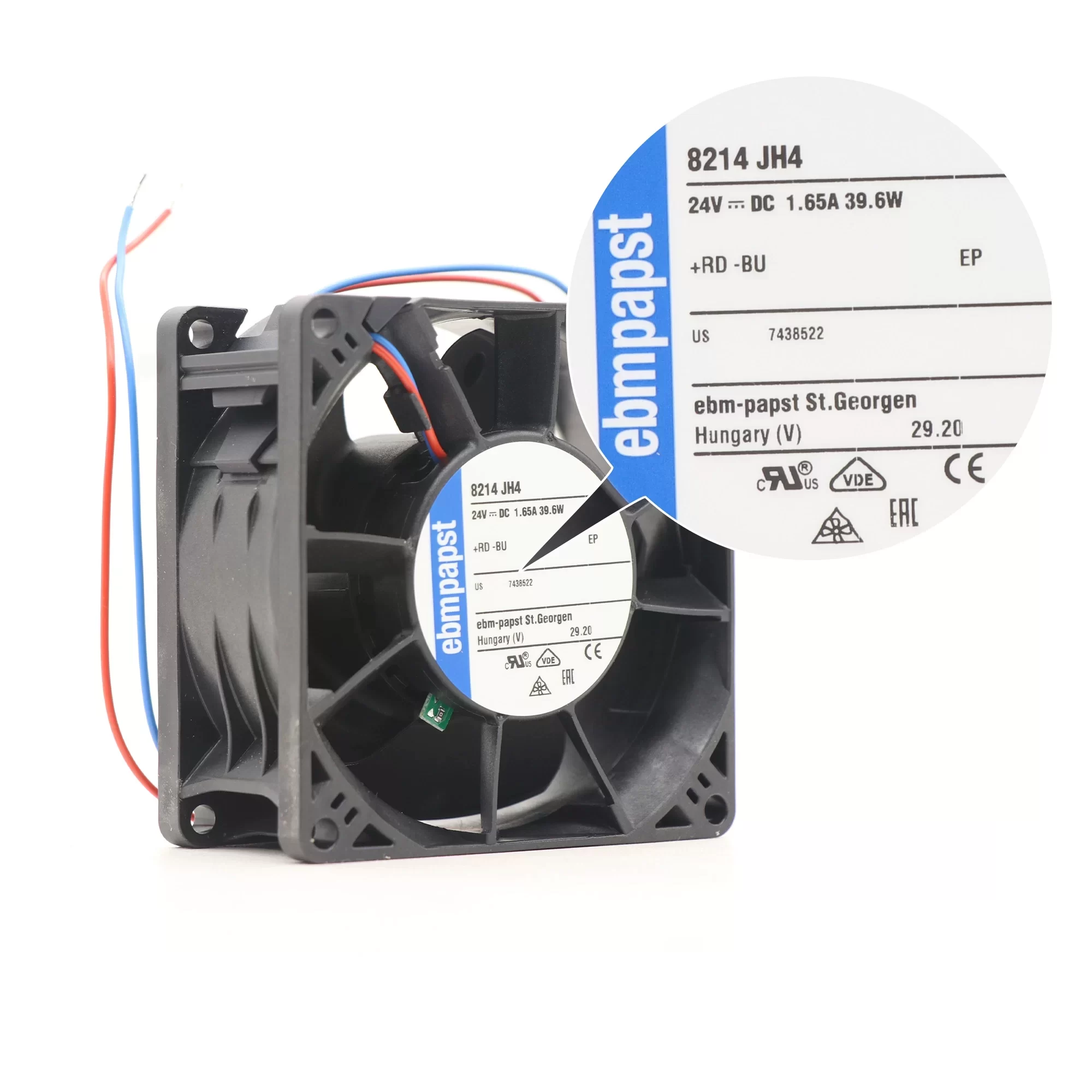 8214JH4 ebmpapst 24V DC Axial Fan 8214JH4 ebmpapst 24V DC Axial Fan
