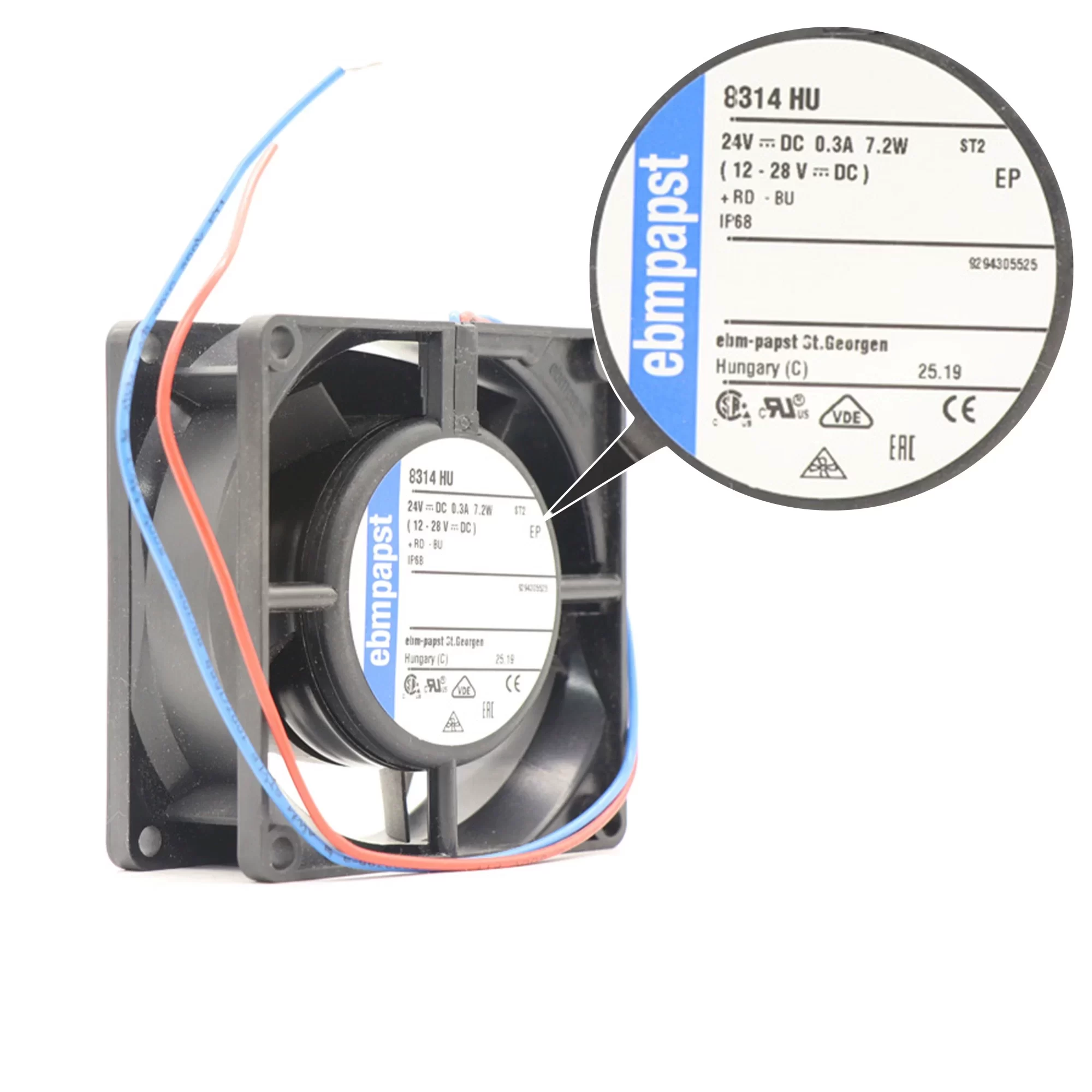 8314HU ebmpapst 24V DC Axial Fan 8314HU ebmpapst 24V DC Axial Fan
