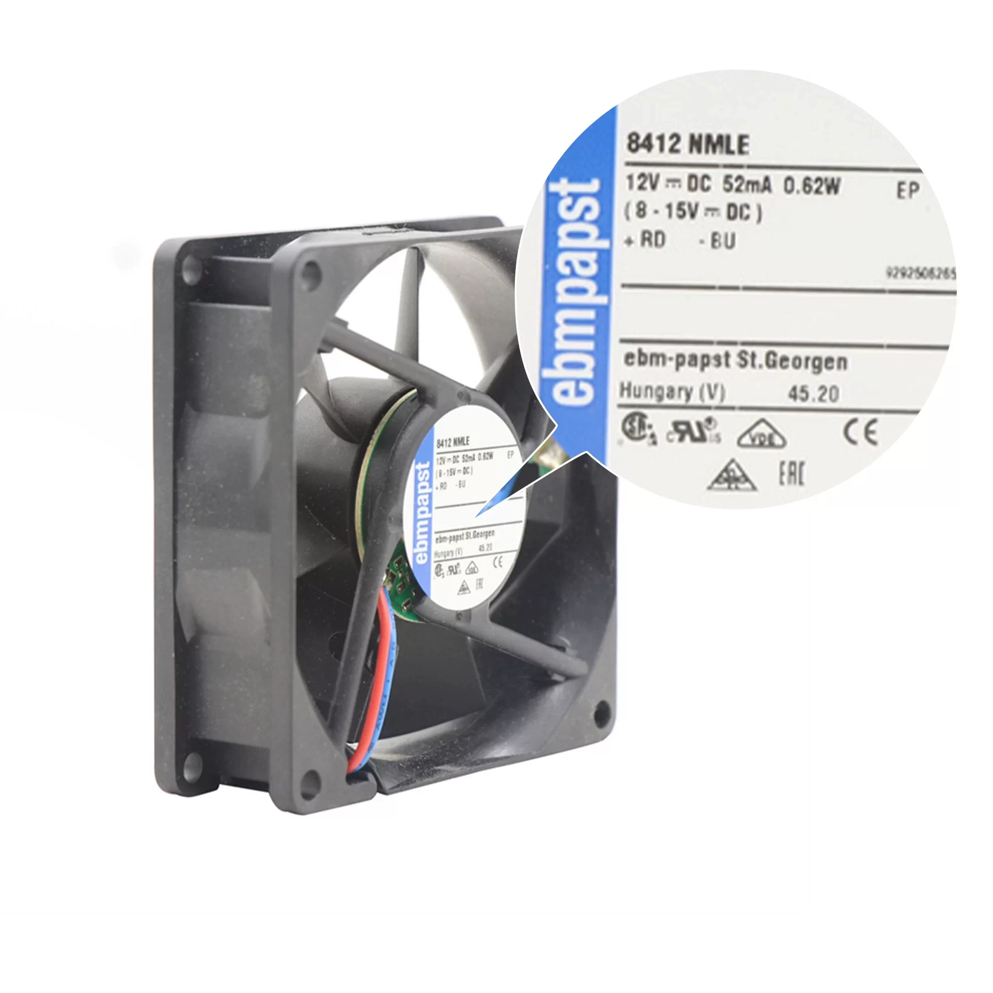 8412NMLE ebmpapst 12V DC Axial Fan 8412NMLE ebmpapst 12V DC Axial Fan