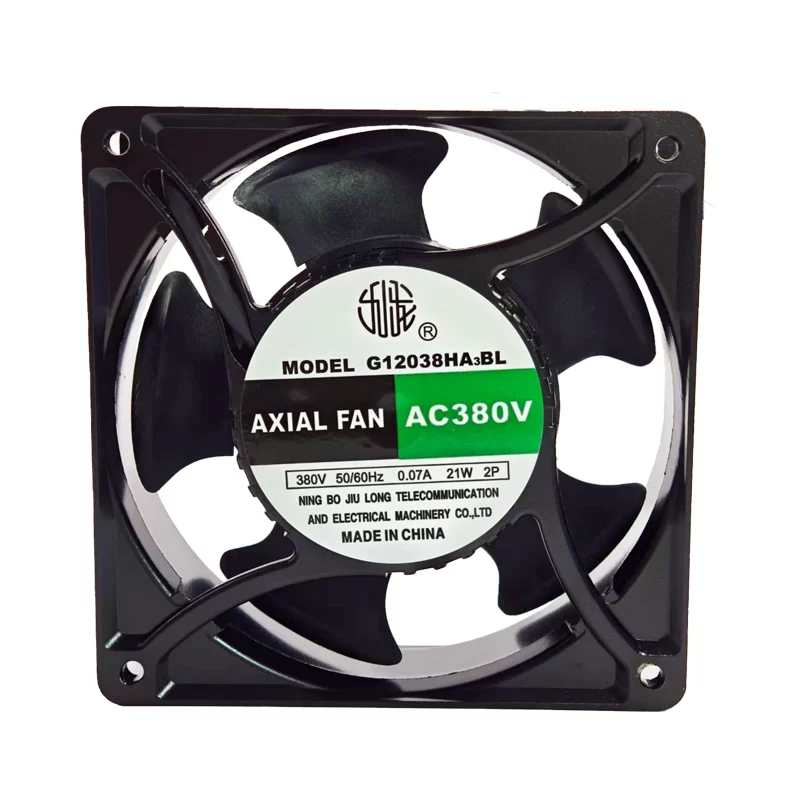 G12038HA3BL Jiulong 380V AC Axial Fan