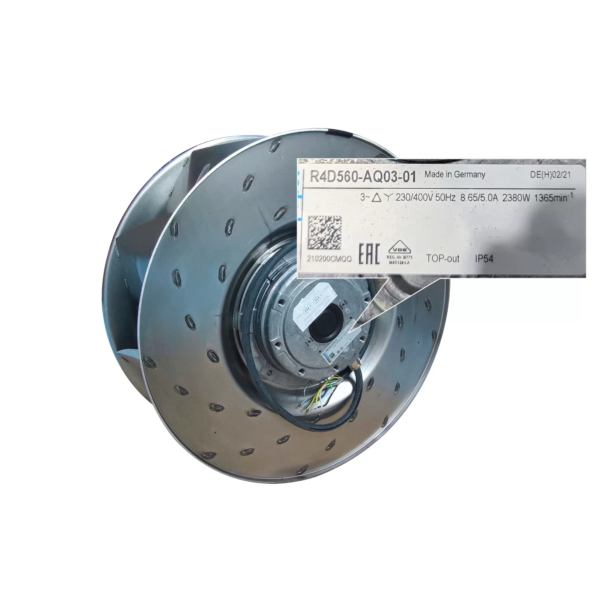 R4D560-AQ03-01 ebmpapst 230/400V AC Centrifugal Fan R4D560-AQ03-01 ebmpapst 230/400V AC Centrifugal Fan