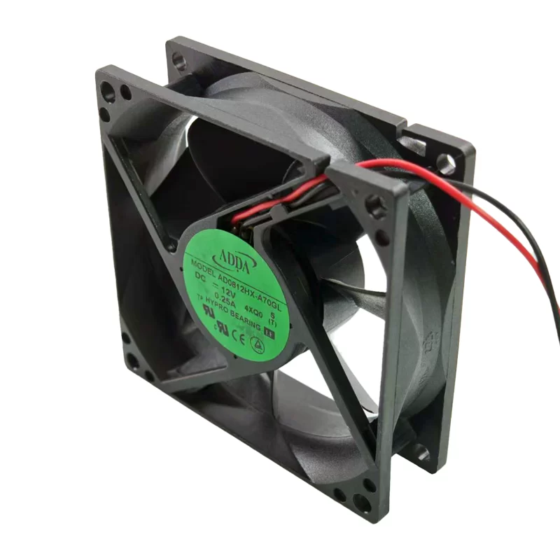 AD0812HX-A70GL ADDA 12V DC Axial Fan 80x25mm Hypro Bearing AD0812HX-A70GL ADDA 12V DC Axial Fan 80x25mm Hypro Bearing