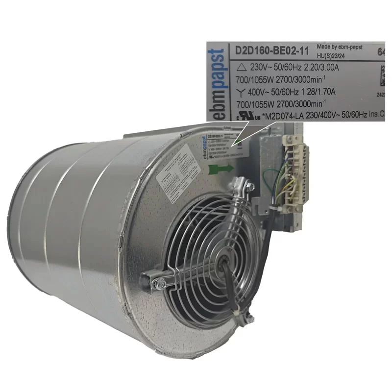 D2D160-BE02-11 ebmpapst 230/400V AC Centrifugal Fan D2D160-BE02-11 ebmpapst 230/400V AC Centrifugal Fan