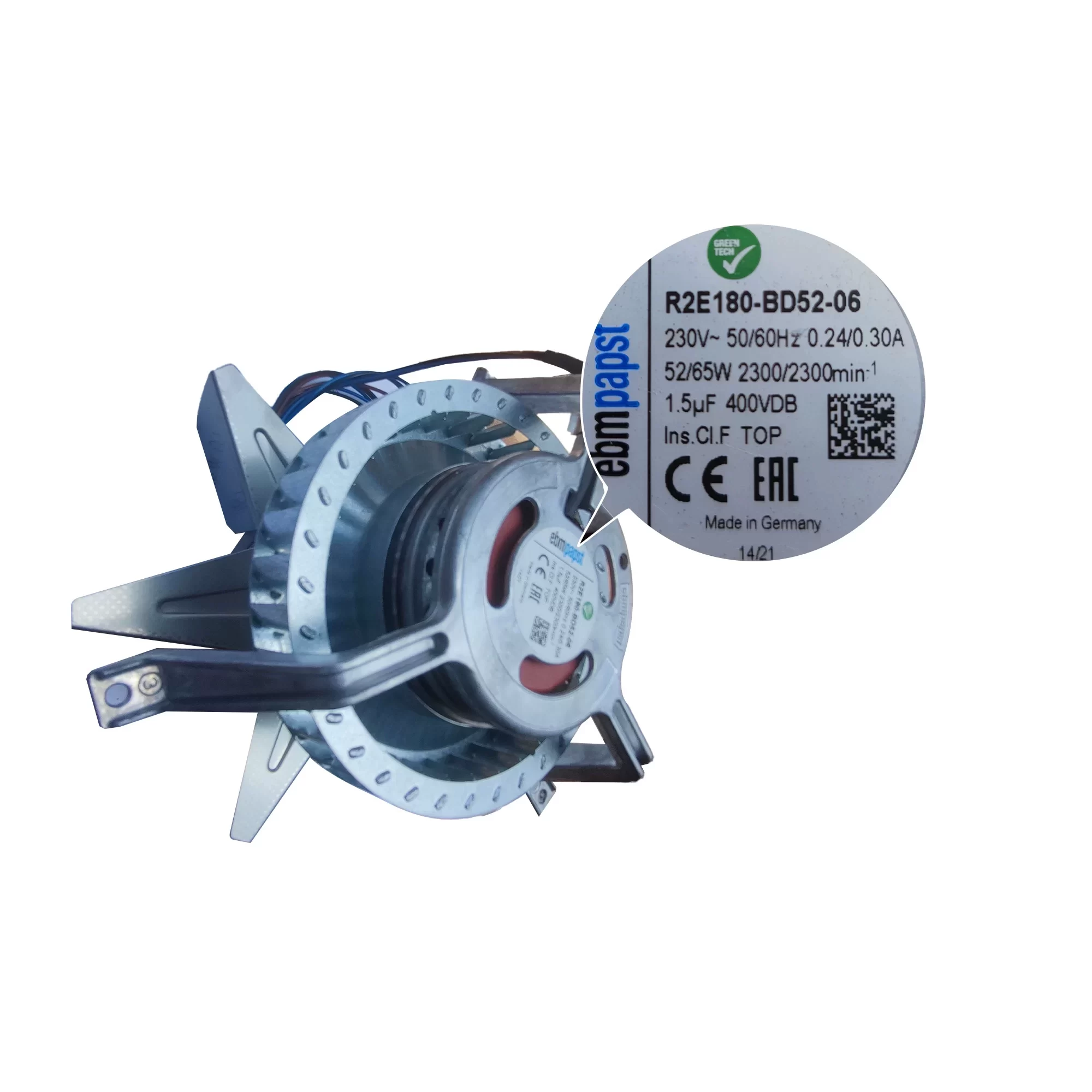 R2E180-BD52-06 ebmpapst 230V AC Centrifugal Fan R2E180-BD52-06 ebmpapst 230V AC Centrifugal Fan