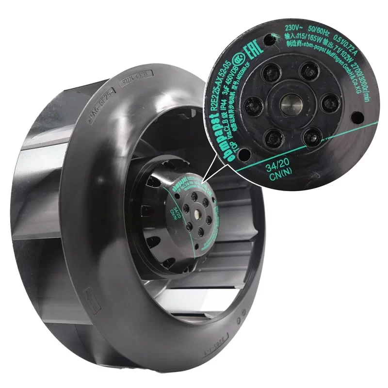 R2E225-AX52-05 ebmpapst 230V AC Centrifugal Fan
