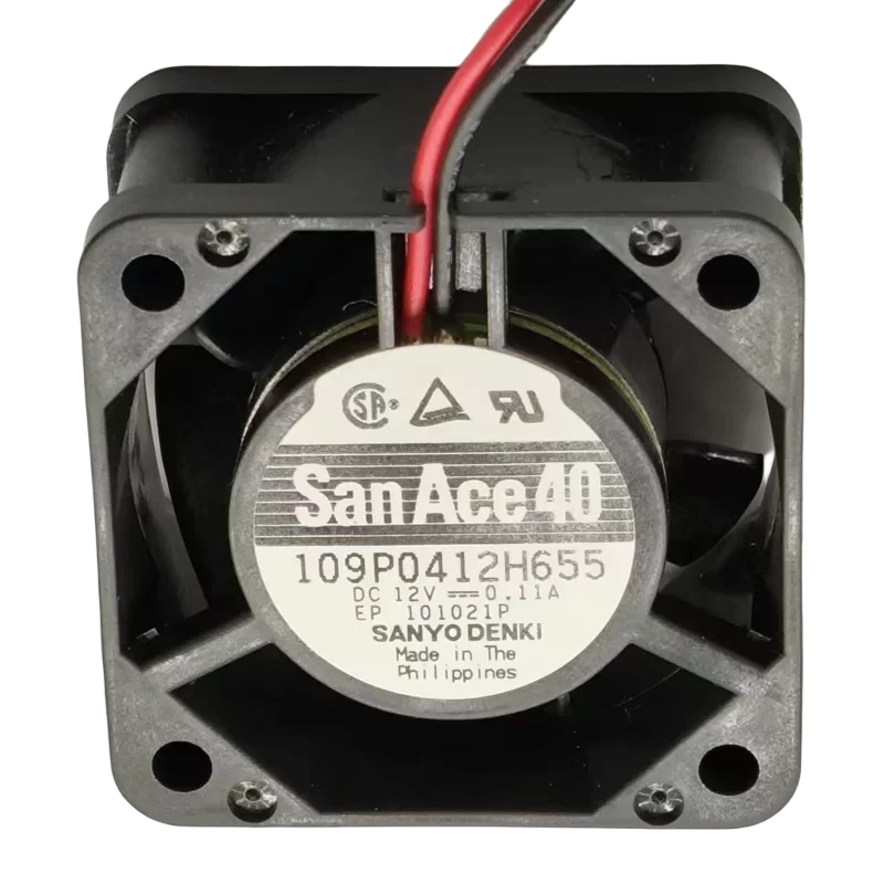 109P0412H655 Sanyo Denki 12V DC Axial Fan
