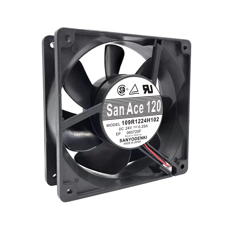 109R1224H102 Sanyo Denki 24V 0.25A DC Axial Fan 109R1224H102 Sanyo Denki 24V 0.25A DC Axial Fan