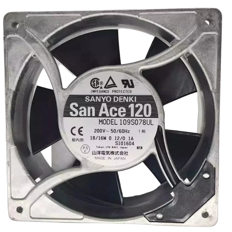 109S078UL Sanyo Denki 200V AC Axial Fan