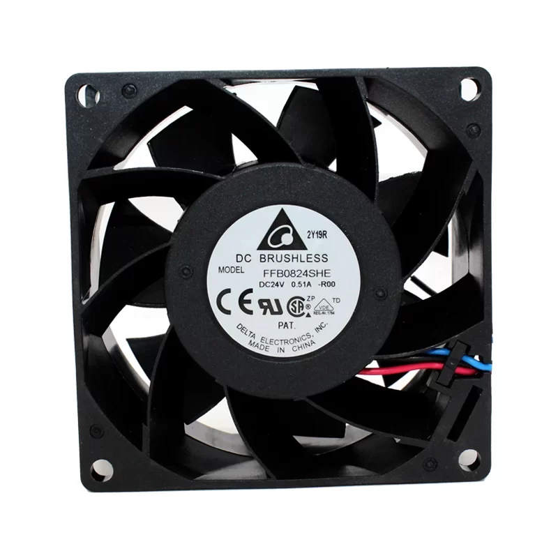 FFB0824SHE-R00 Delta 24V 0.51A DC Axial Fan