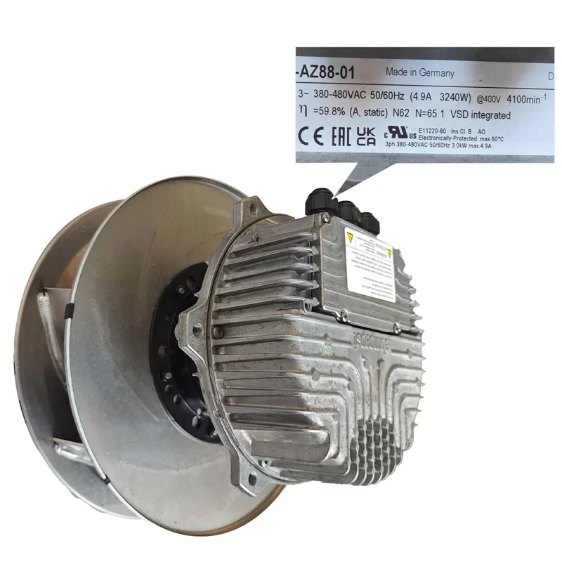 R3G310-AZ88-01 ebmpapst 400V EC Centrifugal Fan 310mm