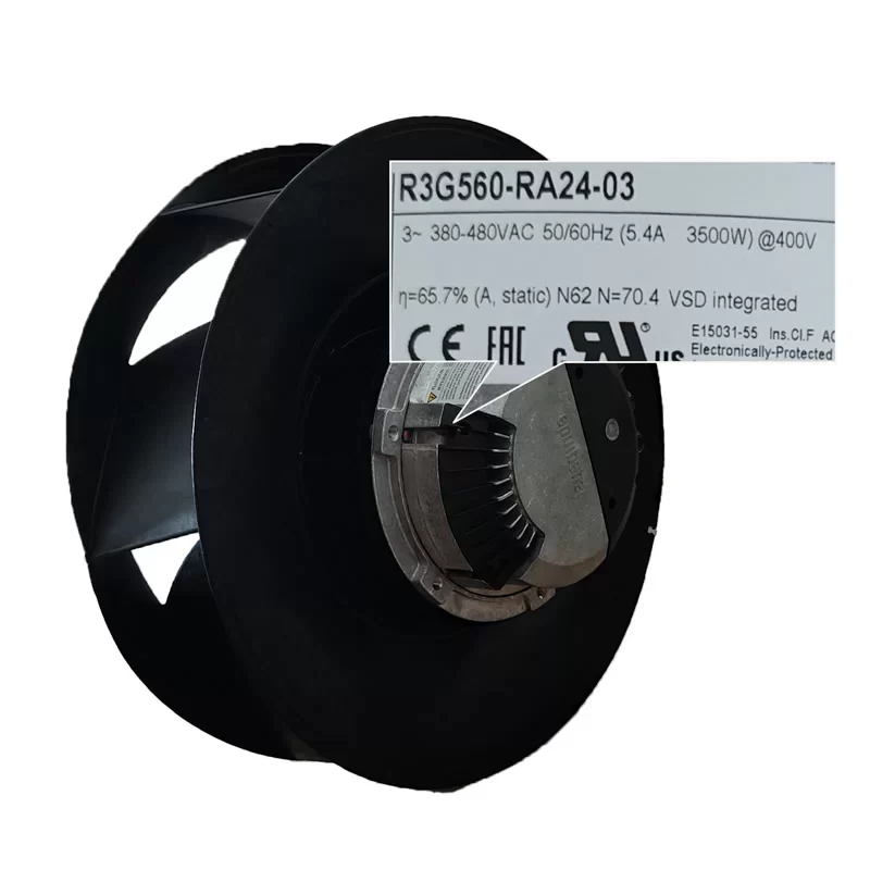 R3G560-RA24-03 ebmpapst 400V EC Centrifugal Fan 560mm