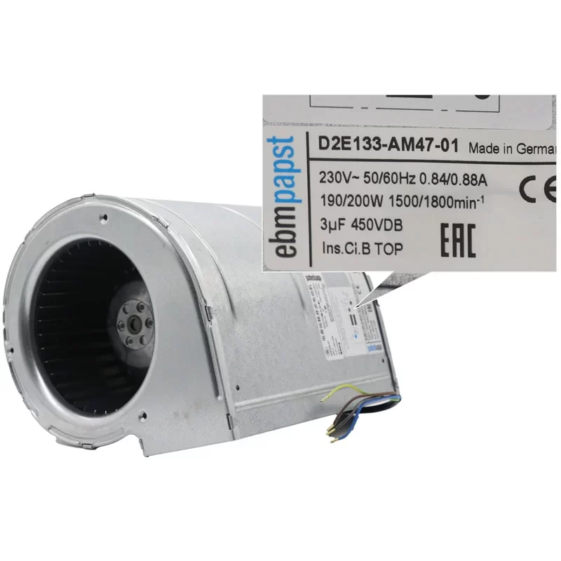 D2E133-AM47-01 ebmpapst 230V AC Centrifugal Fan 170mm