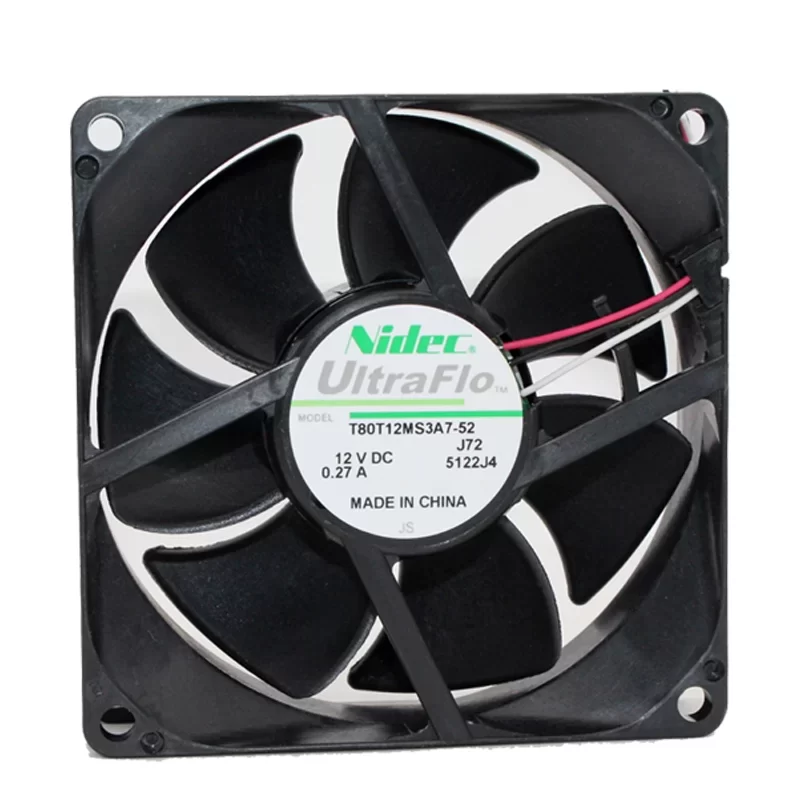 T80T12MS3A7-52 Nidec 12V DC Axial Fan 80mm