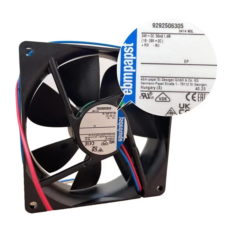 3414NGL ebmpapst 24V 92mm 1.4W DC Axial Fan