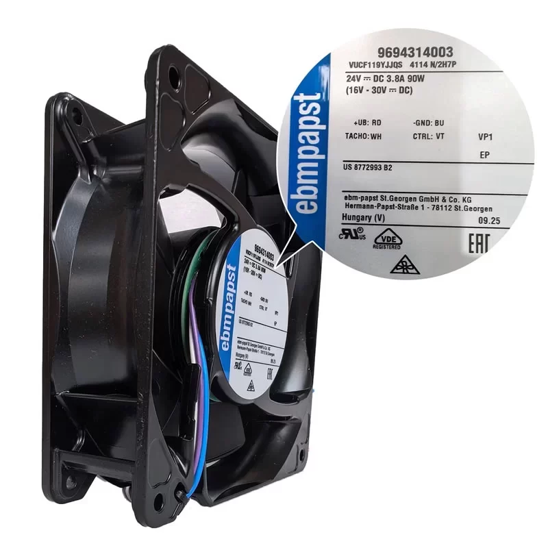 4114N/2H7P ebmpapst 24V 3.8A 90W 119mm DC Axial Fan