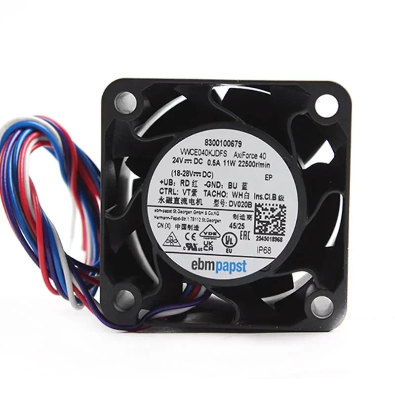 VWCE040KJDFS 8300100679 ebmpapst 24V 22500RPM DC Axial Fan