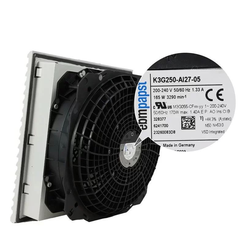 K3G250-AI27-05 ebmpapst 230V EC Diagonal Fan Rittal SK3245.500