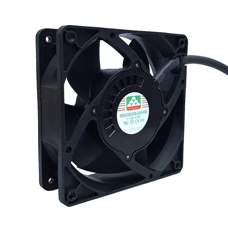 MGA12024XB-O38-IP68 Protechnic 24V 0.70A 12038 DC Axial Fan