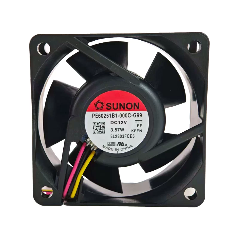 PE60251B1-000C-G99 Sunon 12V 3.57W 60mm 6025 DC Axial Fan