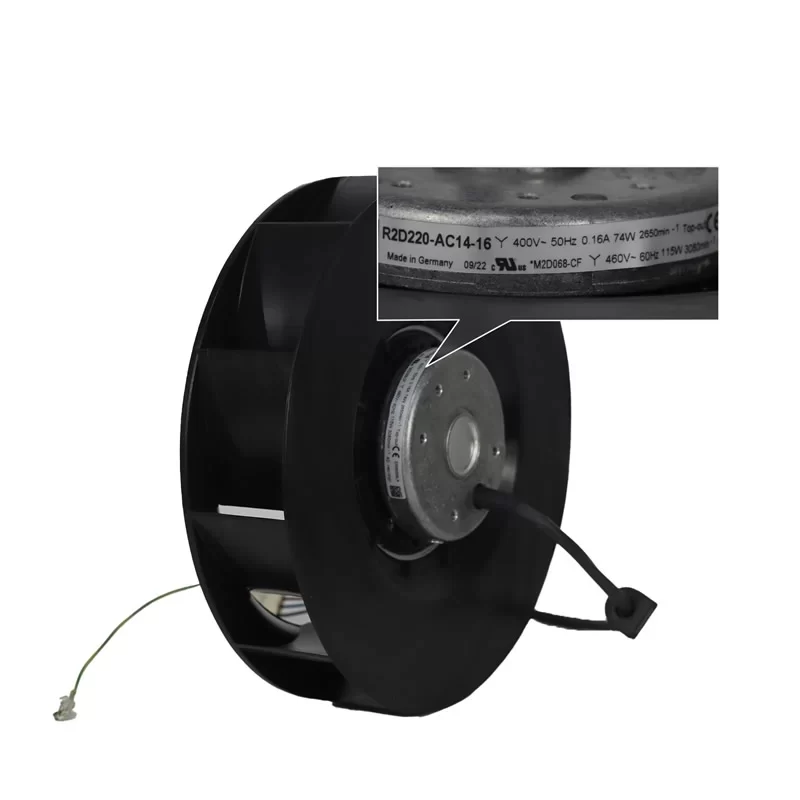 R2D220-AC14-16 ebmpapst 400V/460V AC Centrifugal Fan 220mm