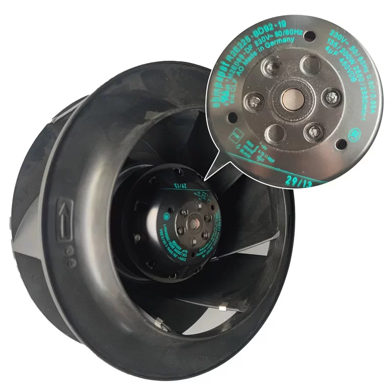 R2E225-BD92-19 ebmpapst 230V AC Centrifugal Fan 225mm