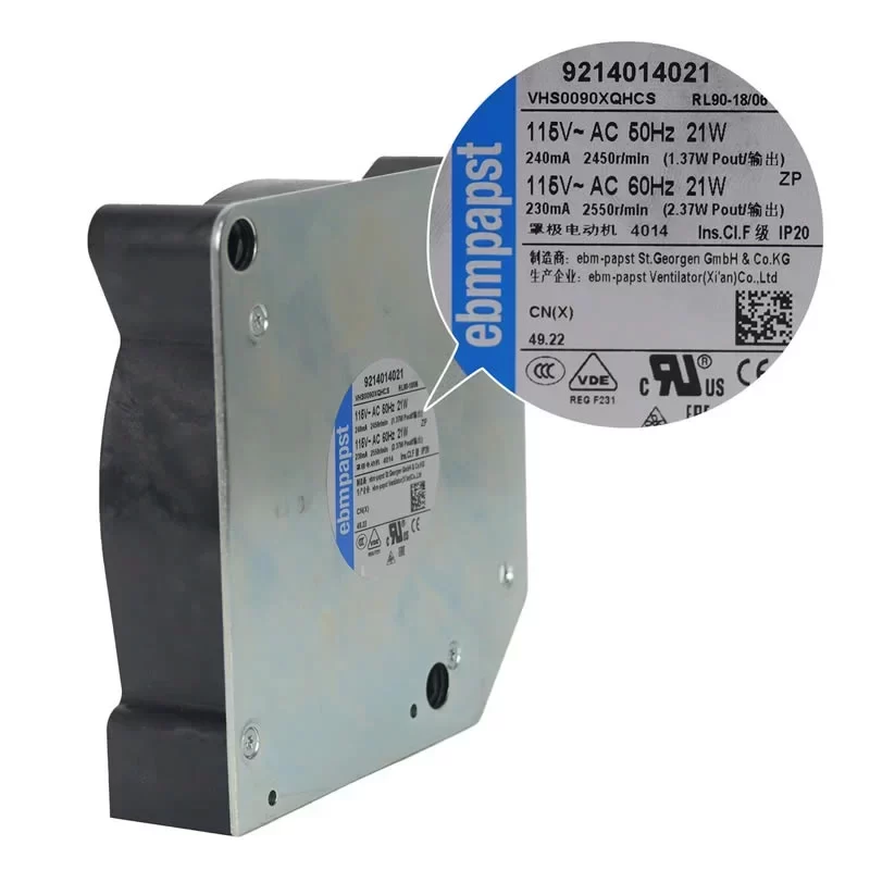 RL90-18/06 ebmpapst 115V 121mm AC Centrifugal Fan