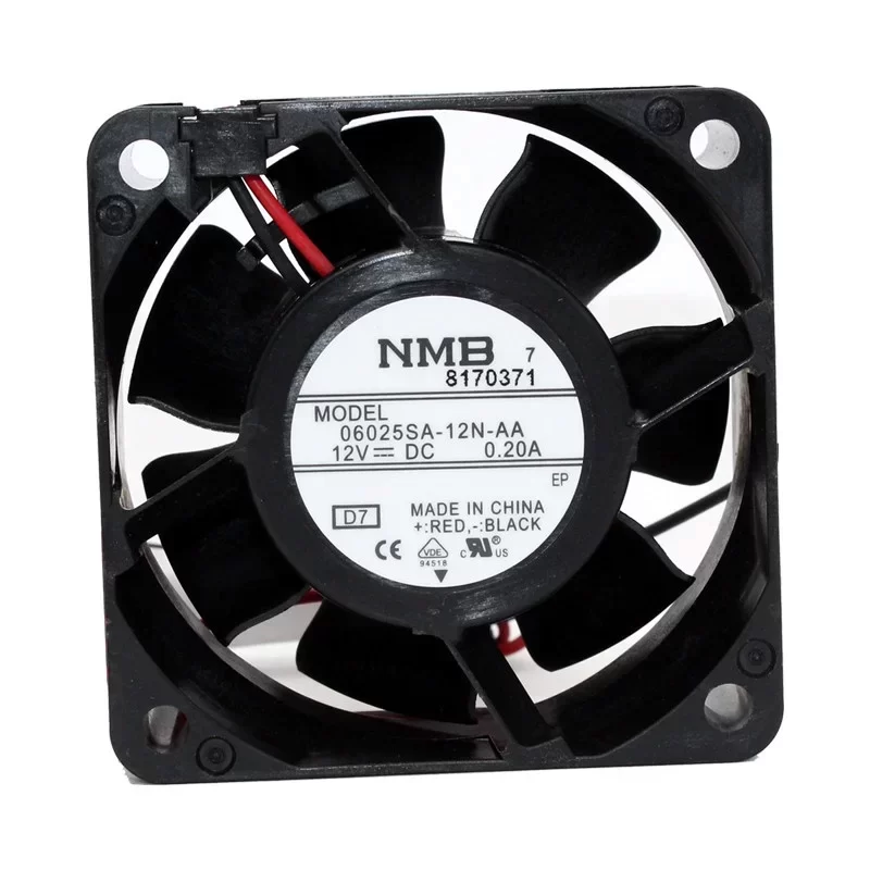 06025SA-12N-AA-D7 NMB 12V 0.20A 60mm 6025 DC Axial Fan