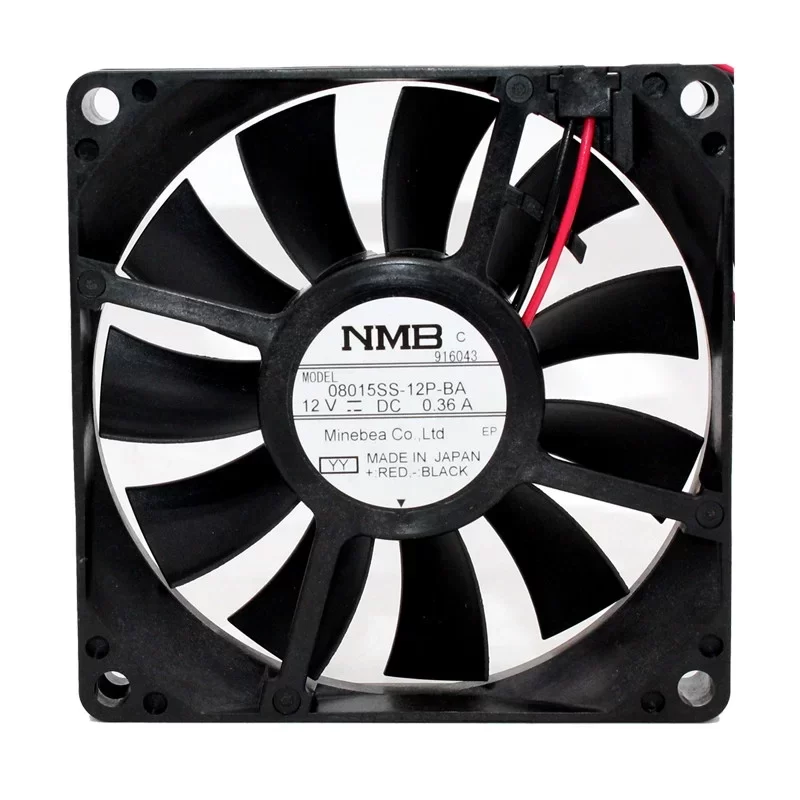 08015SS-12P-BA-YY NMB 12V 0.36A 80x80x15mm DC Axial Fan