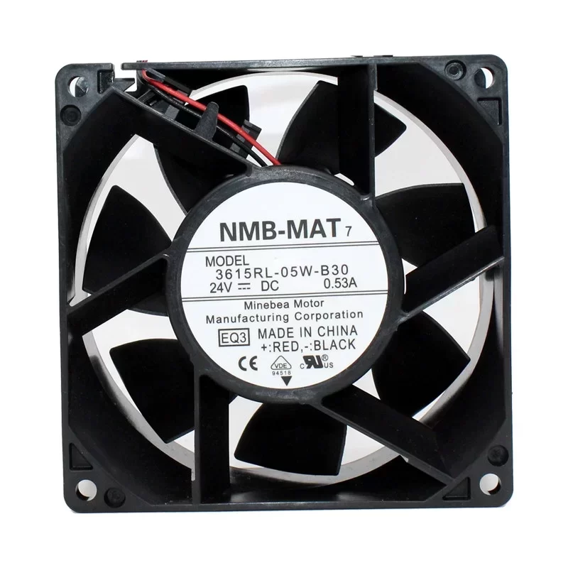 3615RL-05W-B30-EQ3 NMB 24V 0.53A 92mm DC Axial Fan