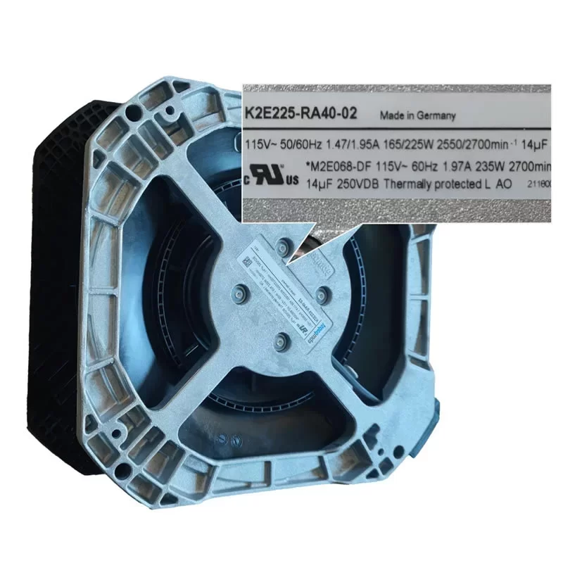 K2E225-RA40-02 ebmpapst 115V 270mm AC Centrifugal Fan K2E225-RA40-02 ebmpapst 115V 270mm AC Centrifugal Fan