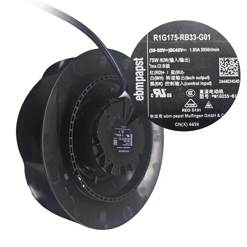 R1G175-RB33-G01 ebmpapst 48V 175mm EC Centrifugal Fan
