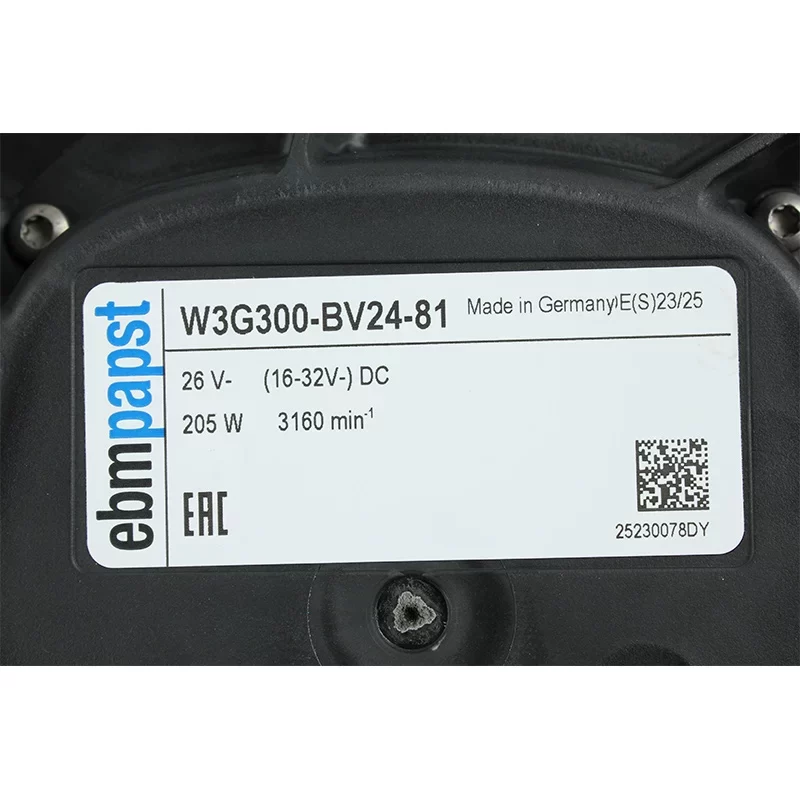W3G300-BV24-81 ebmpapst 26V 3160RPM 205W 300mm Axial Fan W3G300-BV24-81 ebmpapst 26V 3160RPM 205W 300mm Axial Fan