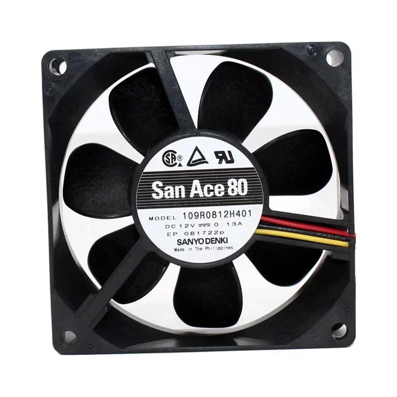 109R0812H401 Sanyo Denki 12V 0.13A 80mm 8025 DC Axial Fan