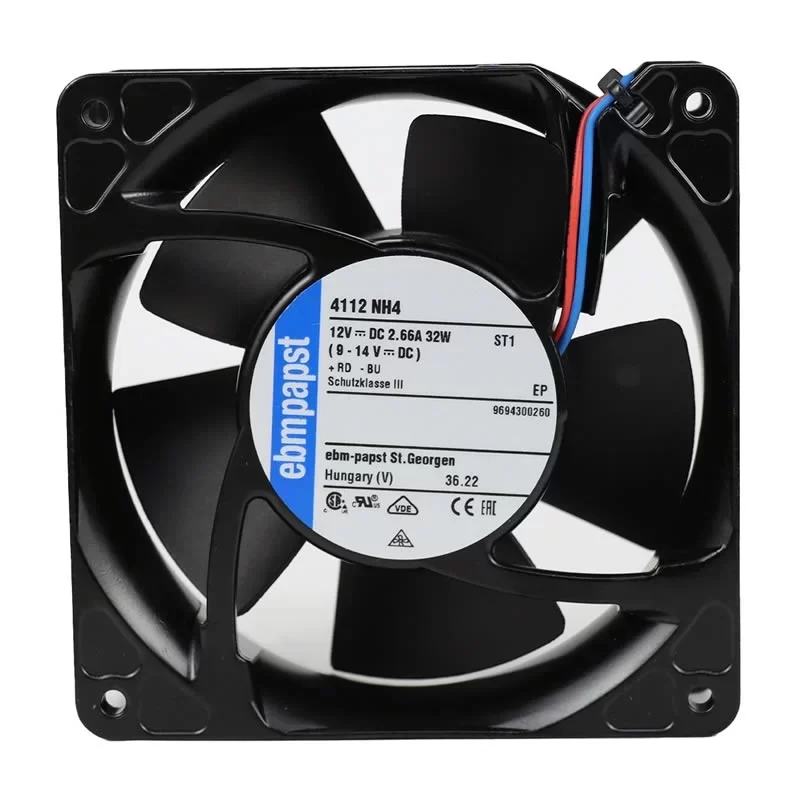 4112NH4 ebmpapst 12V 2.66A 119x119x38mm DC Axial Fan