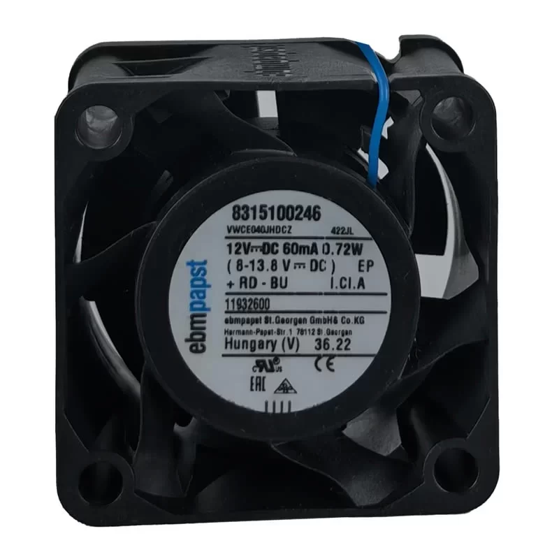 422JL ebmpapst 12V 60mA 0.72W 40x40x28mm DC Axial Fan