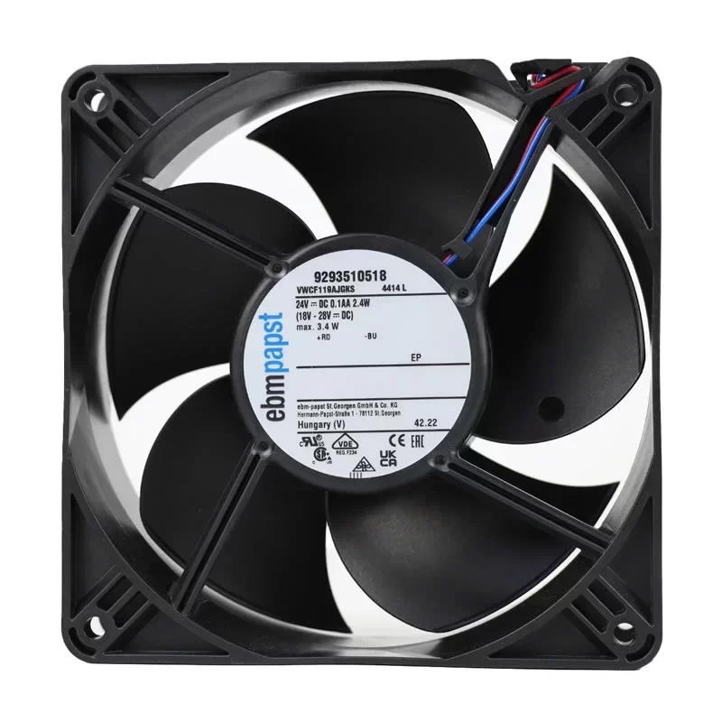 4414L ebmpapst 24V 0.1A 2.4W 119x119x38mm DC Axial Fan