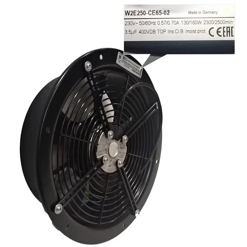 W2E250-CE65-02 ebmpapst 230V 130W 320mm AC Axial Fan W2E250-CE65-02 ebmpapst 230V 130W 320mm AC Axial Fan