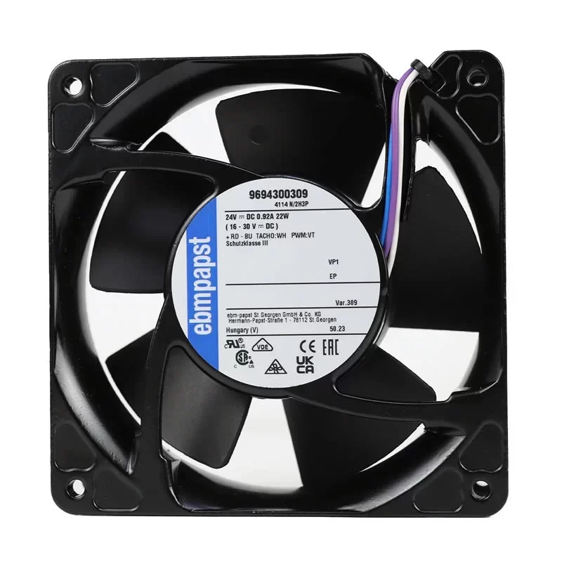 4114N/2H3P-309 ebmpapst 24V 119x119x38mm DC Axial Fan