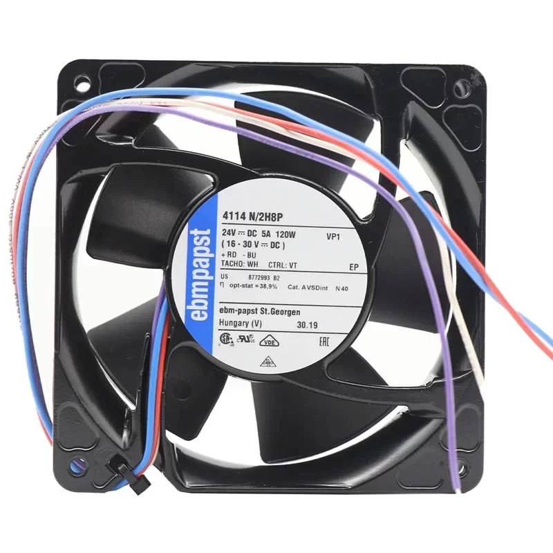 4114N/2H8PU ebmpapst 24V 5A 119x119x38mm DC Axial Fan