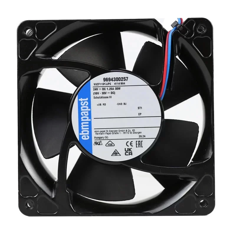 4114NH4 ebmpapst 24V 1.25A 119x119x38mm DC Axial Fan