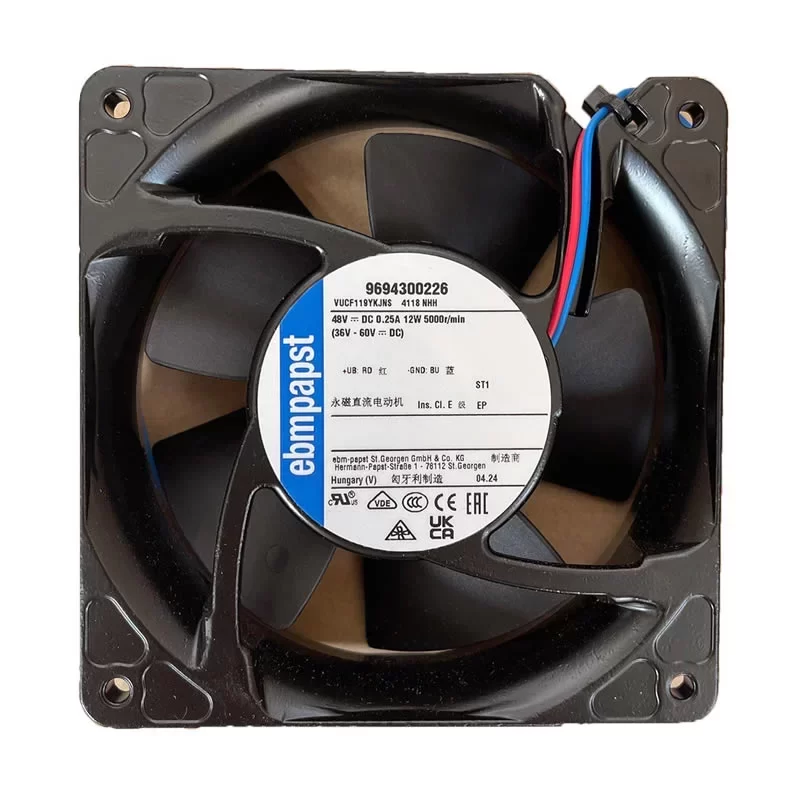 4118NHH ebmpapst 48V 0.25A 119x119x38mm DC Axial Fan